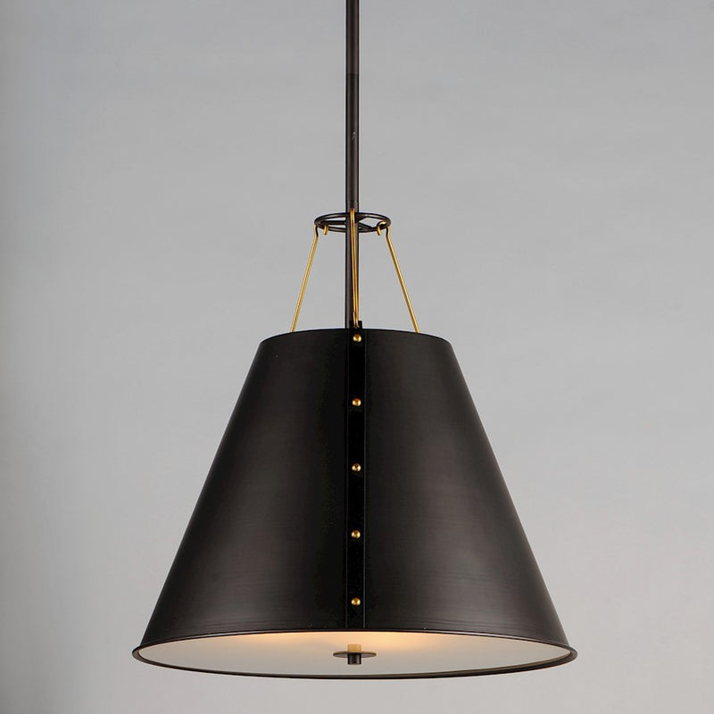 Maxim Lighting Trestle 3-Light Pendant, Oil Rubbed Bronze/Brass