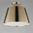 Maxim Lighting Carlo 1 Light Semi-Flush Mount, Bronze/Leather/Brass