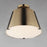 Maxim Lighting Carlo 1 Light Semi-Flush Mount, Bronze/Leather/Brass
