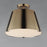 Maxim Lighting Carlo 1 Light Semi-Flush Mount, Bronze/Leather/Brass