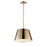 Maxim Lighting Carlo 1 Light Single Pendant, Bronze/Leather/Brass