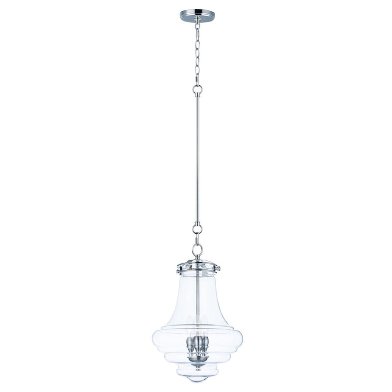 Maxim Lighting 20' x 13' Retro 3 Light Pendant, Polished Nickel