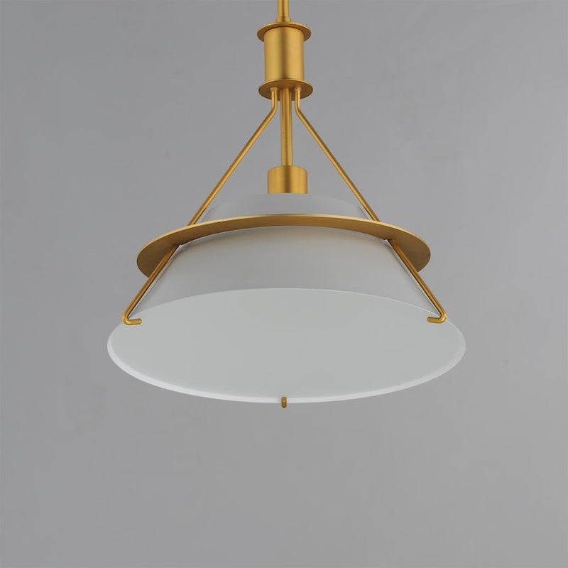 Maxim Lighting Lucas 1 Light Pendant, Natural Aged Brass