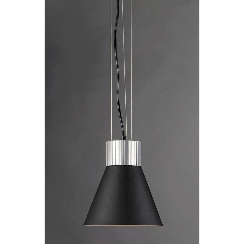 Maxim Lighting Storehouse LED Small Pendant, Aluminum/Black