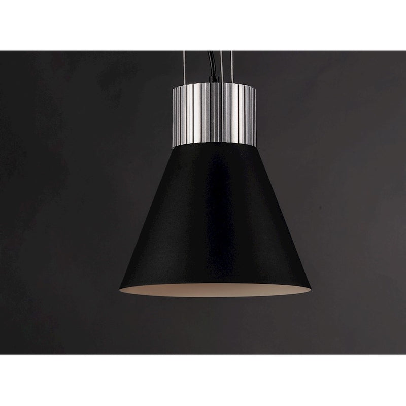 Maxim Lighting Storehouse LED Small Pendant, Aluminum/Black