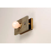 Maxim Lighting Plank 1-Light Wall Sconce, Weathered Wood/Brass
