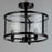 Maxim Lighting Sentinel 3 Light Semi Flush, Black/Clear
