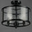 Maxim Lighting Sentinel 3 Light Semi Flush, Black/Clear