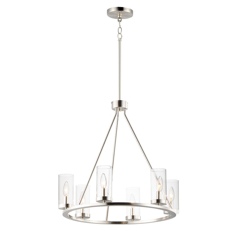 Maxim Lighting Sentinel 6-Light Chandelier, Clear