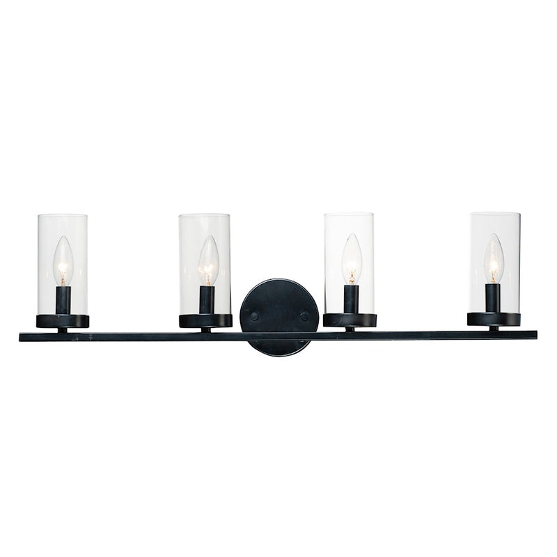 Maxim Lighting Sentinel 4-Light Bath Vanity, Clear