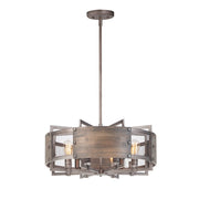 Maxim Lighting Outland 8-Light Pendant, Barn Wood/Weathered Zinc