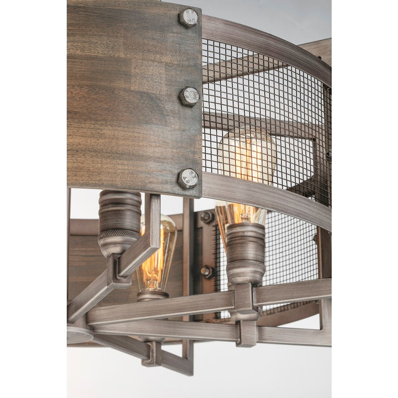 Maxim Lighting Outland 8-Light Pendant, Barn Wood/Weathered Zinc