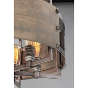 Maxim Lighting Outland 8-Light Pendant, Barn Wood/Weathered Zinc