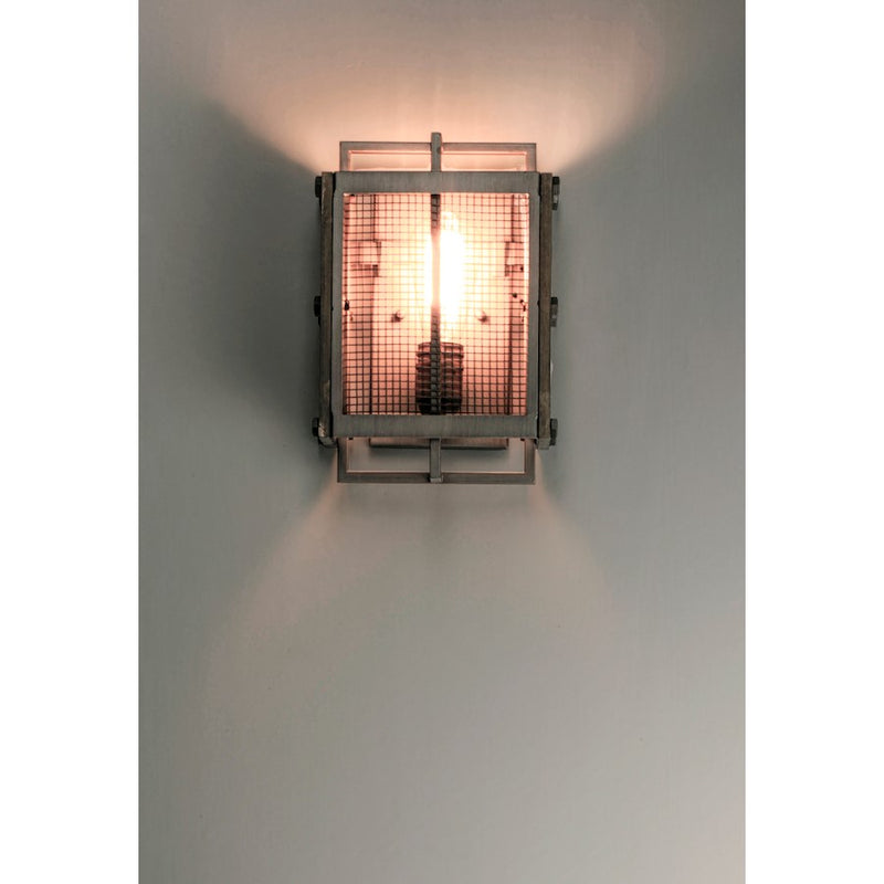 Maxim Lighting Outland 1-Light Wall Sconce, Barn Wood/Weathered Zinc