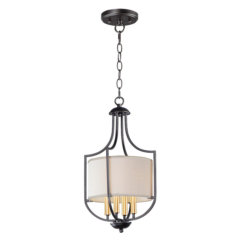 Maxim Lighting Savant 4-Light Chandelier, Bronze/Antique Brass