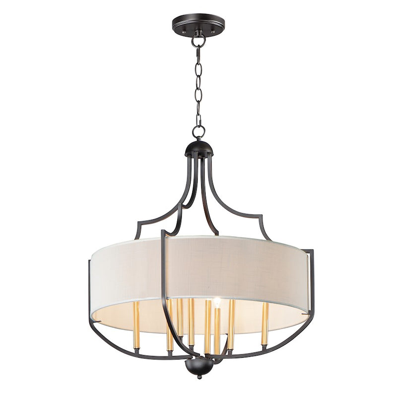 Maxim Lighting Savant 8-Light Chandelier, Bronze/Antique Brass