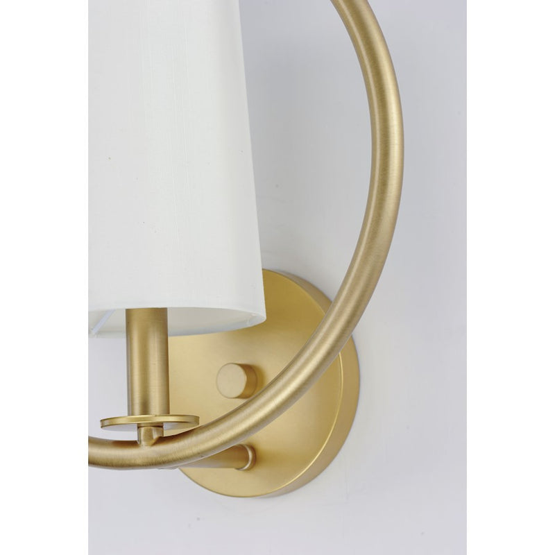 Maxim Lighting Meridian 1-Light Wall Sconce, Natural Aged Brass