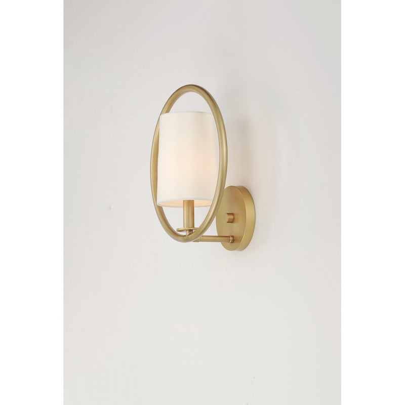 Maxim Lighting Meridian 1-Light Wall Sconce, Natural Aged Brass