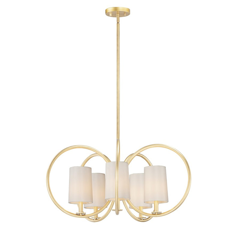 Maxim Lighting Meridian Chandelier, Natural Aged Brass