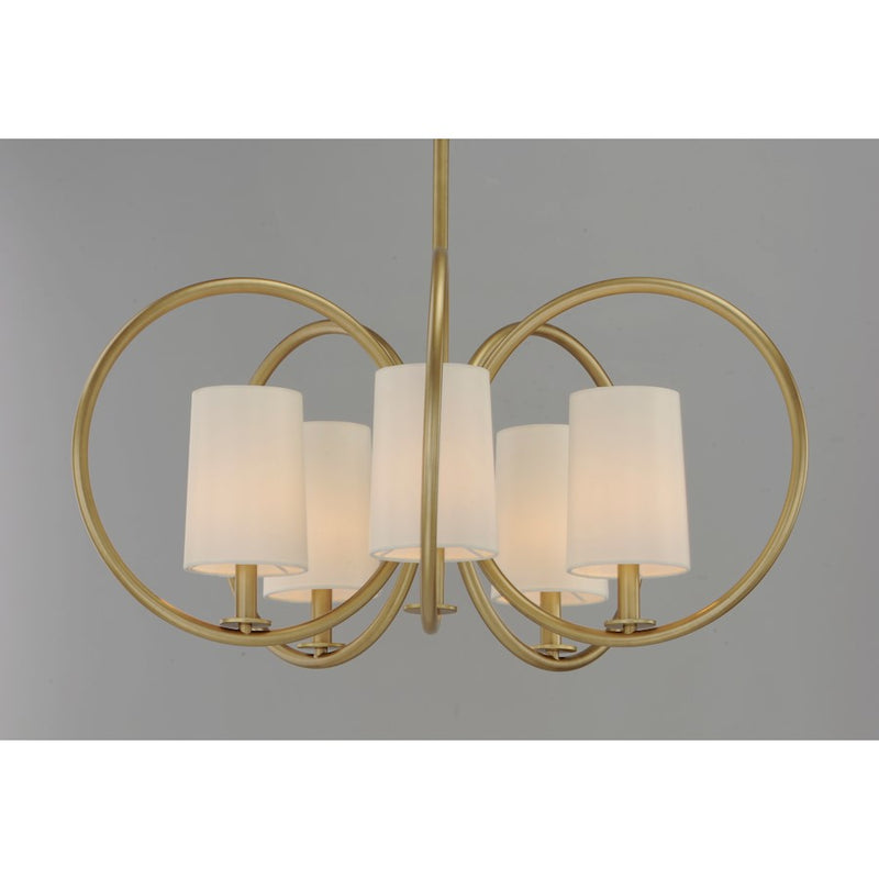 Maxim Lighting Meridian Chandelier, Natural Aged Brass