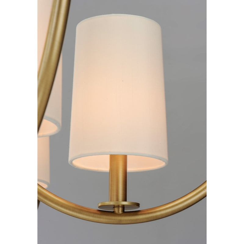 Maxim Lighting Meridian Chandelier, Natural Aged Brass
