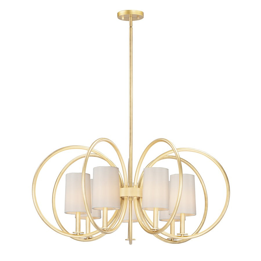 Maxim Lighting Meridian Chandelier, Natural Aged Brass