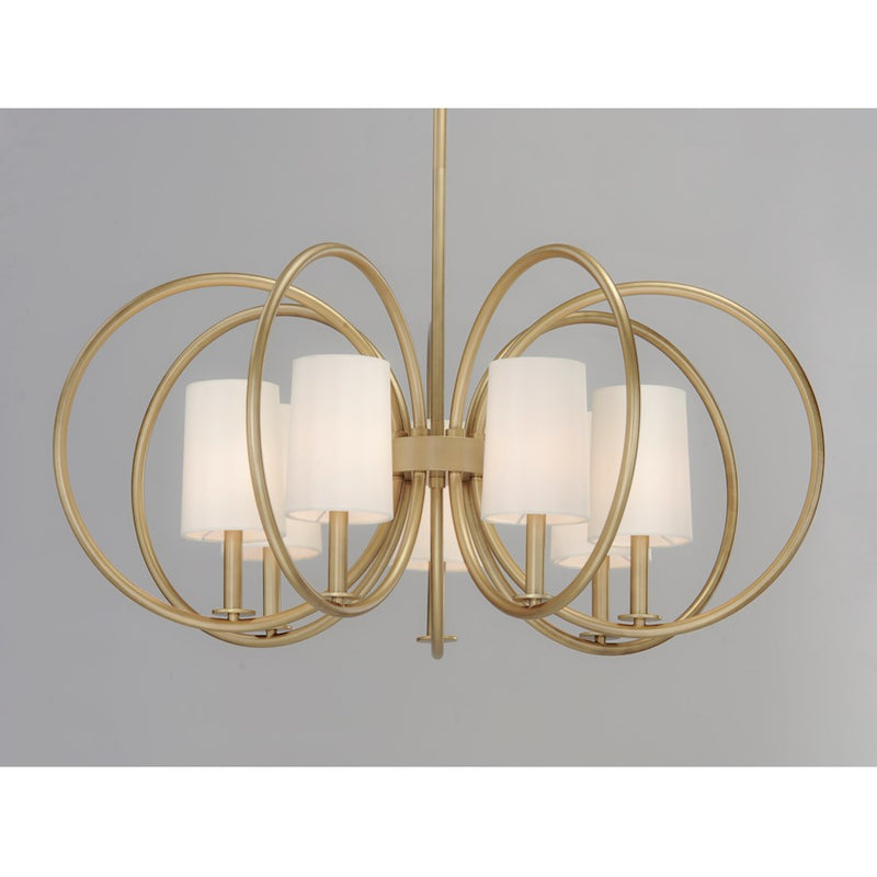 Maxim Lighting Meridian Chandelier, Natural Aged Brass