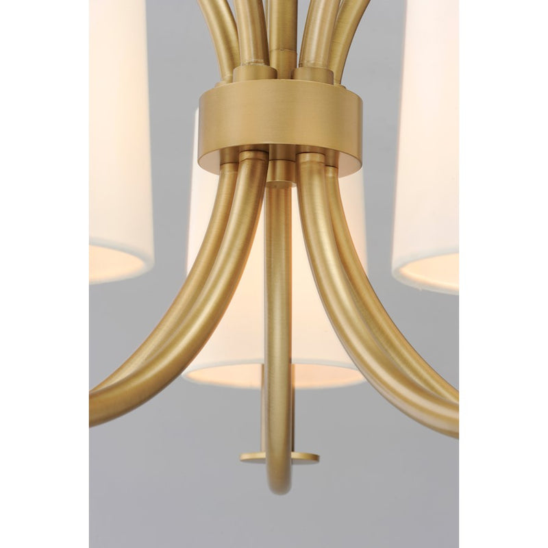 Maxim Lighting Meridian Chandelier, Natural Aged Brass