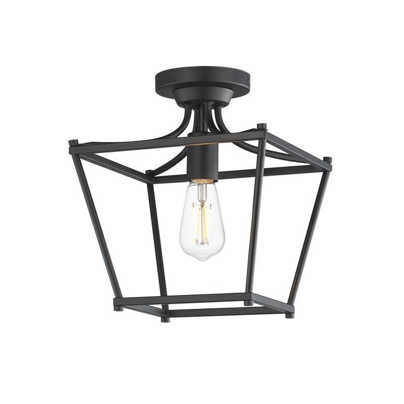 Maxim Lighting Clifton 1 Light 11.75" Semi-Flush Mount, Black - 25311BK