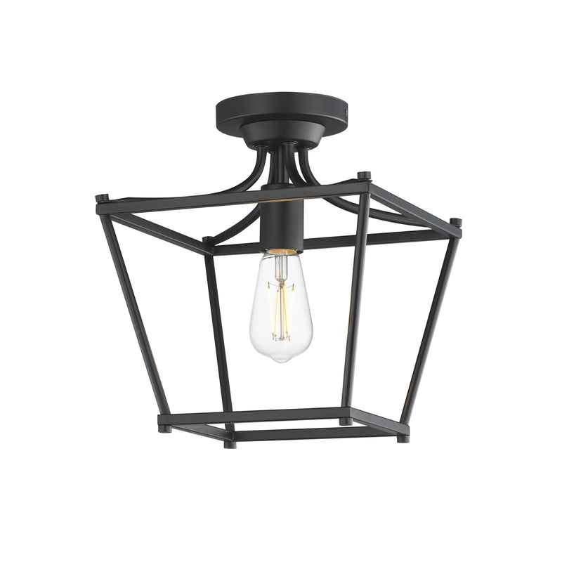 Maxim Lighting Clifton 1 Light 11.75" Semi-Flush Mount, Black