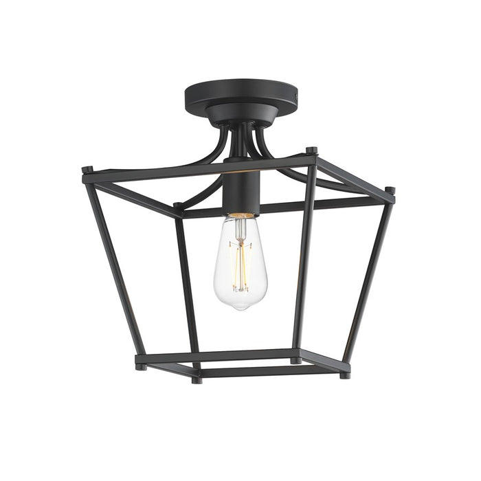Maxim Lighting Clifton 1 Light 11.75" Semi-Flush Mount, Black - 25311BK
