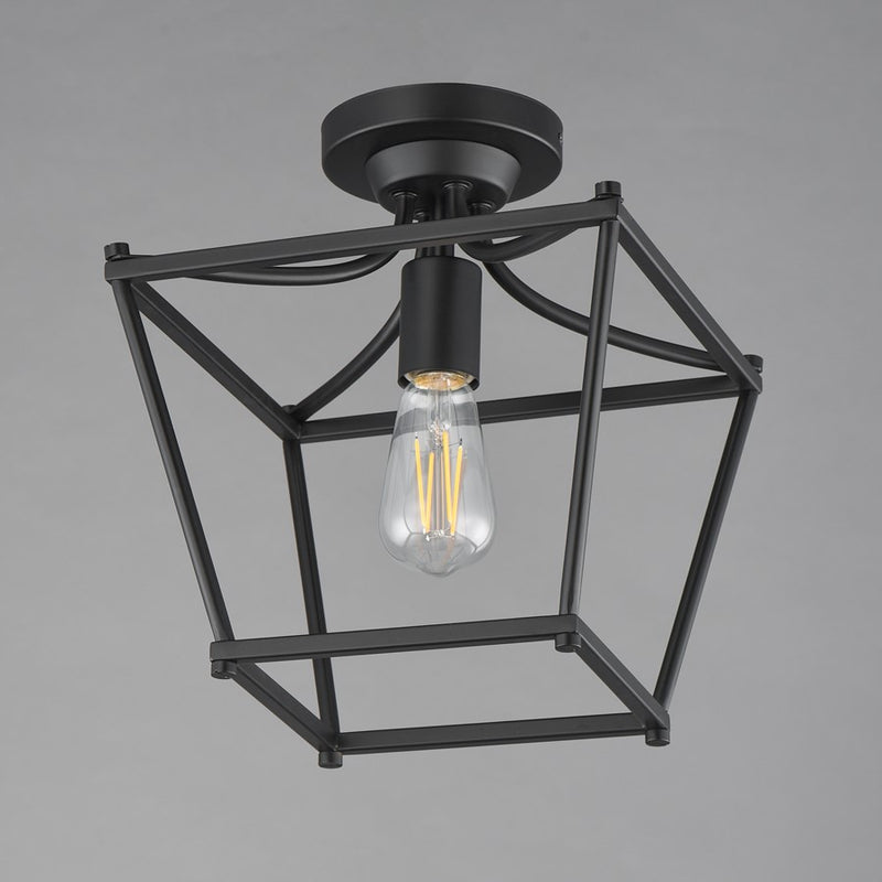 Maxim Lighting Clifton 1 Light 11.75" Semi-Flush Mount, Black