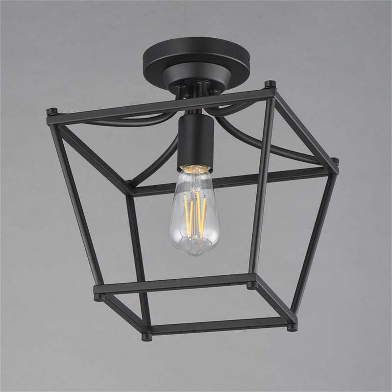 Maxim Lighting Clifton 1 Light 11.75" Semi-Flush Mount, Black