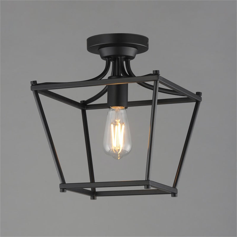 Maxim Lighting Clifton 1 Light 11.75" Semi-Flush Mount, Black