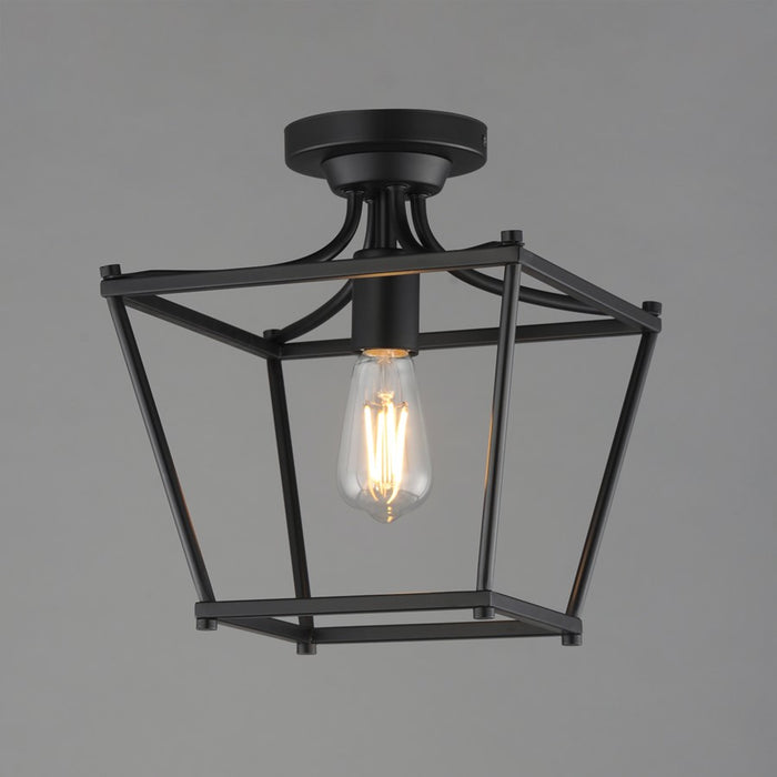 Maxim Lighting Clifton 1 Light 11.75" Semi-Flush Mount, Black