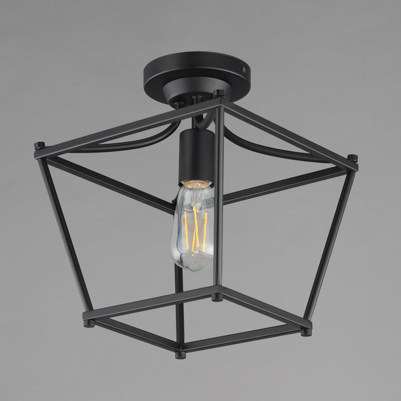 Maxim Lighting Clifton 1 Light 11.75" Semi-Flush Mount, Black
