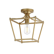Maxim Lighting Clifton 1Lt 11.75" Semi-Flush Mount, Aged Brass - 25311NAB