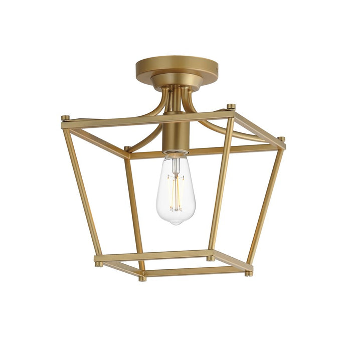 Maxim Lighting Clifton 1Lt 11.75" Semi-Flush Mount, Aged Brass - 25311NAB