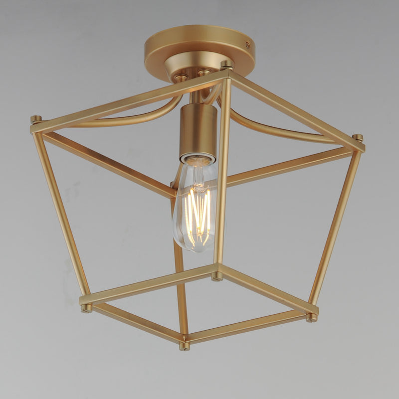 Maxim Lighting Clifton 1Lt 11.75" Semi-Flush Mount, Aged Brass