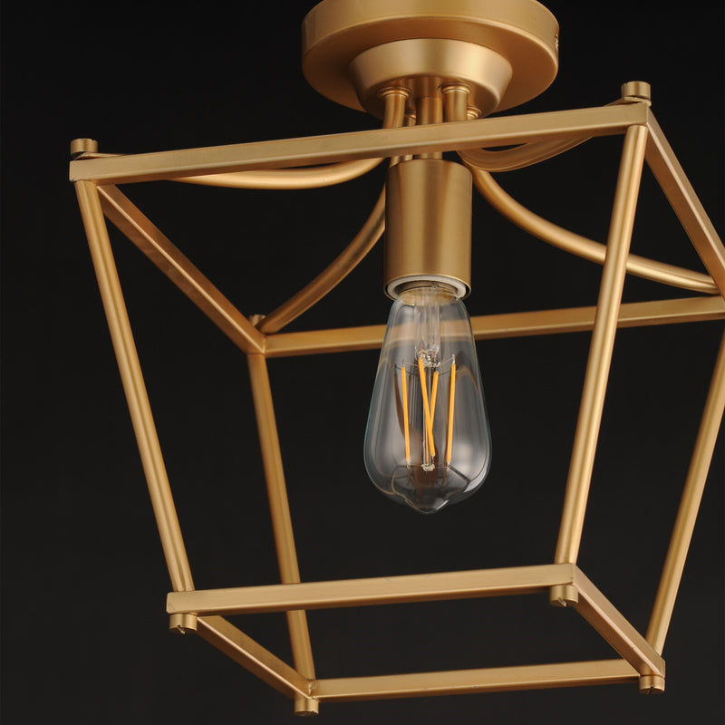 Maxim Lighting Clifton 1Lt 11.75" Semi-Flush Mount, Aged Brass