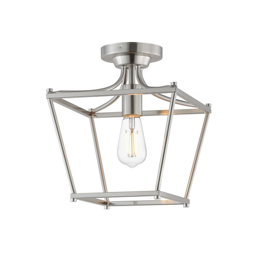 Maxim Lighting Clifton 1 Light 11.75" Semi-Flush Mount, Satin Nickel - 25311SN