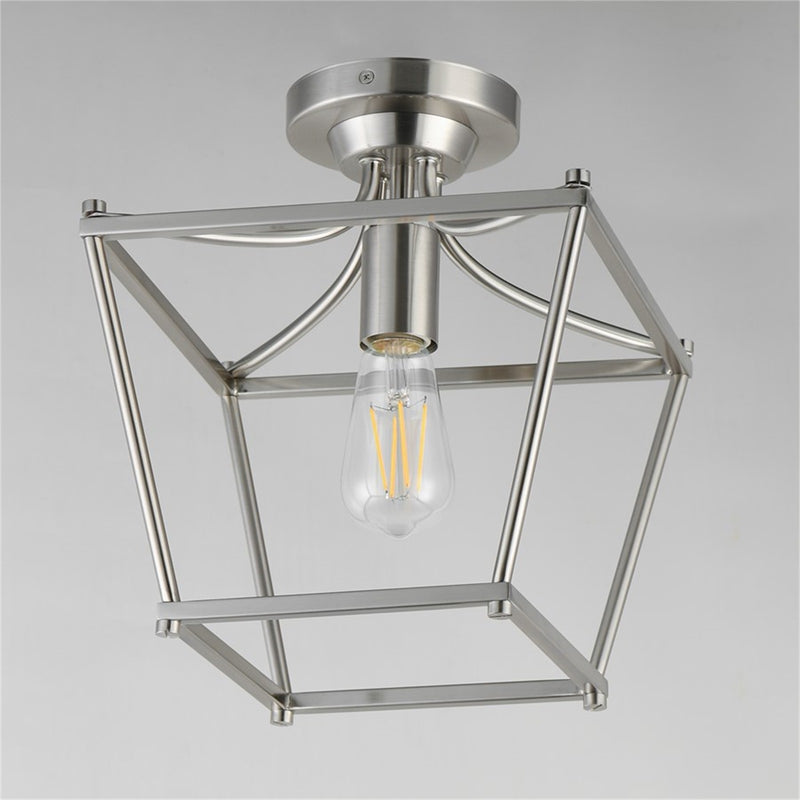 Maxim Lighting Clifton 1 Light 11.75" Semi-Flush Mount, Satin Nickel