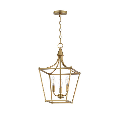Maxim Lighting Clifton 3Lt 20.75" Single Pendant, Natural Aged Brass - 25313NAB