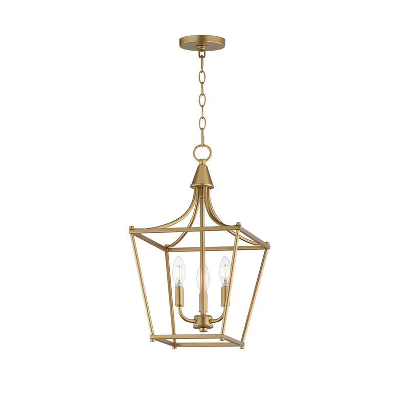 Maxim Lighting Clifton 3Lt 20.75" Single Pendant, Natural Aged Brass