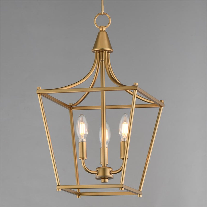 Maxim Lighting Clifton 3Lt 20.75" Single Pendant, Natural Aged Brass