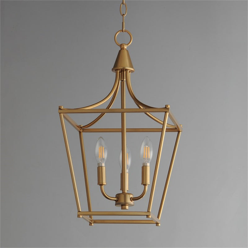 Maxim Lighting Clifton 3Lt 20.75" Single Pendant, Natural Aged Brass