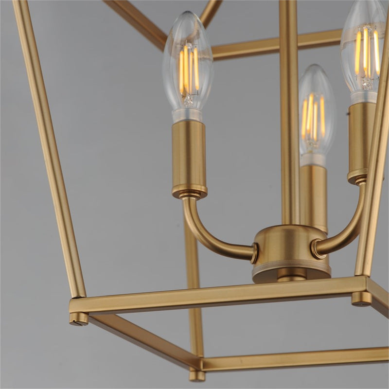 Maxim Lighting Clifton 3Lt 20.75" Single Pendant, Natural Aged Brass