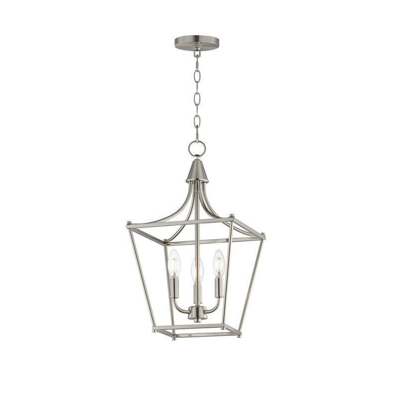 Maxim Lighting Clifton 3 Light 20.75" Single Pendant, Satin Nickel - 25313SN