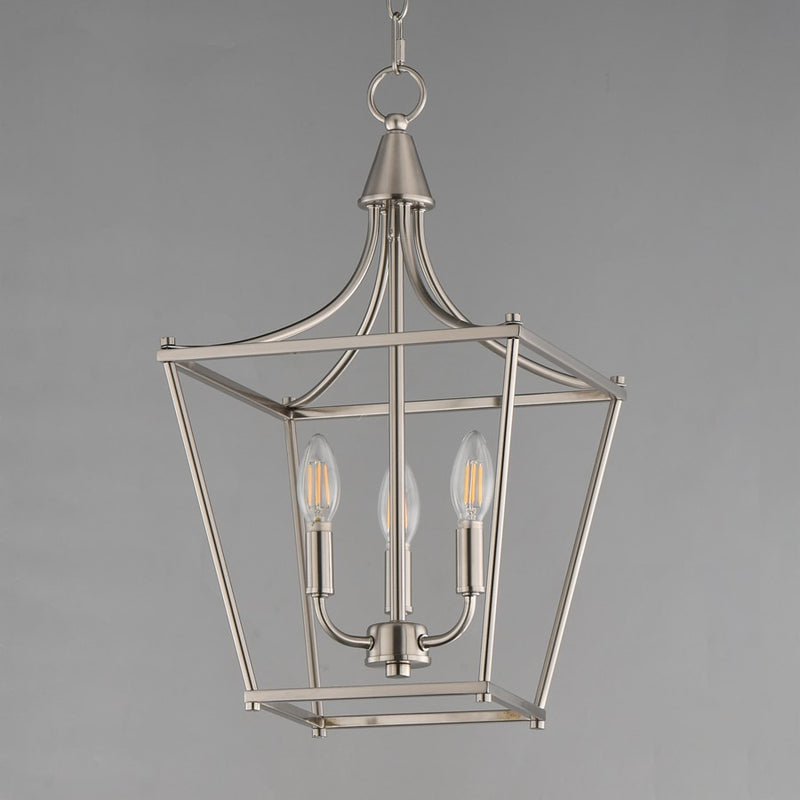 Maxim Lighting Clifton 3 Light 20.75" Single Pendant, Satin Nickel