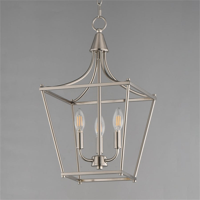 Maxim Lighting Clifton 3 Light 20.75" Single Pendant, Satin Nickel